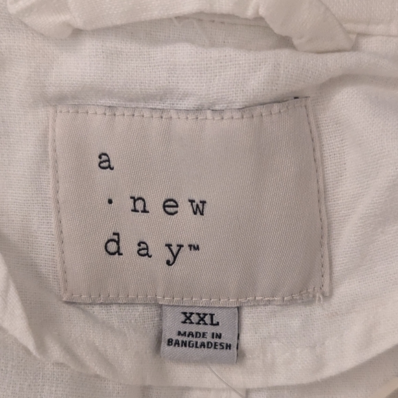 NWOT Women's Linen Blend White Trench Coat Size XXL Lightweight - Picture 9 of 10